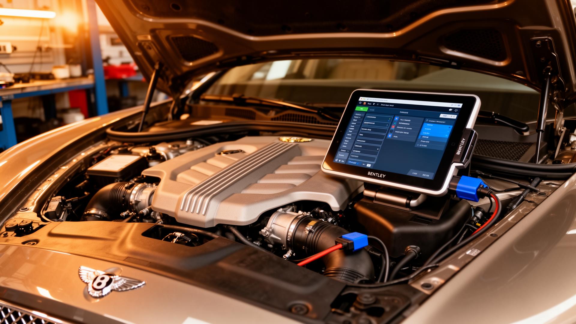 Bentley undergoing advanced computerized diagnostics