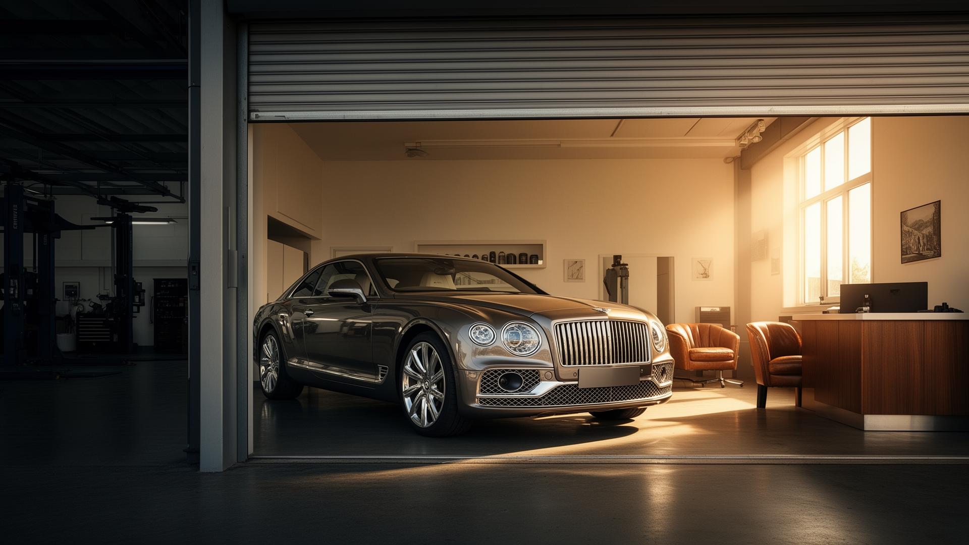 Luxury Rolls-Royce in a concierge service facility